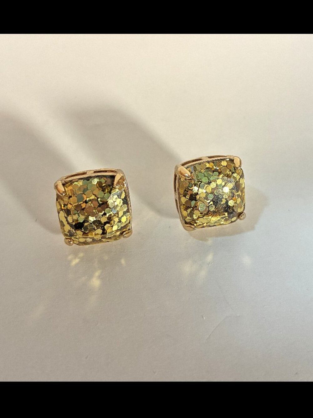 Kate Spade Gold Glitter Earrings